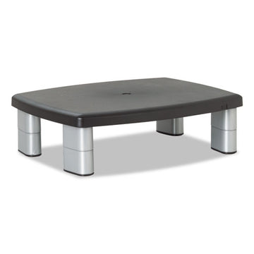 3M™ Adjustable Height Monitor Stand, 15" X 12" X 2.63" To 5.78", Black-silver, Supports 80 Lbs freeshipping - TVN Wholesale